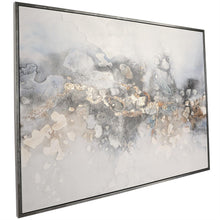 Framed Canvas Abstract Wall Art with Gold Foil Accent, 65