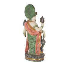 Gold Resin Ganesh Sculpture with Color Accents, 27