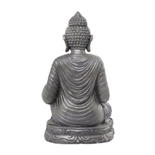 Silver Magnesium Oxide Meditating Buddha Garden Sculpture, 36