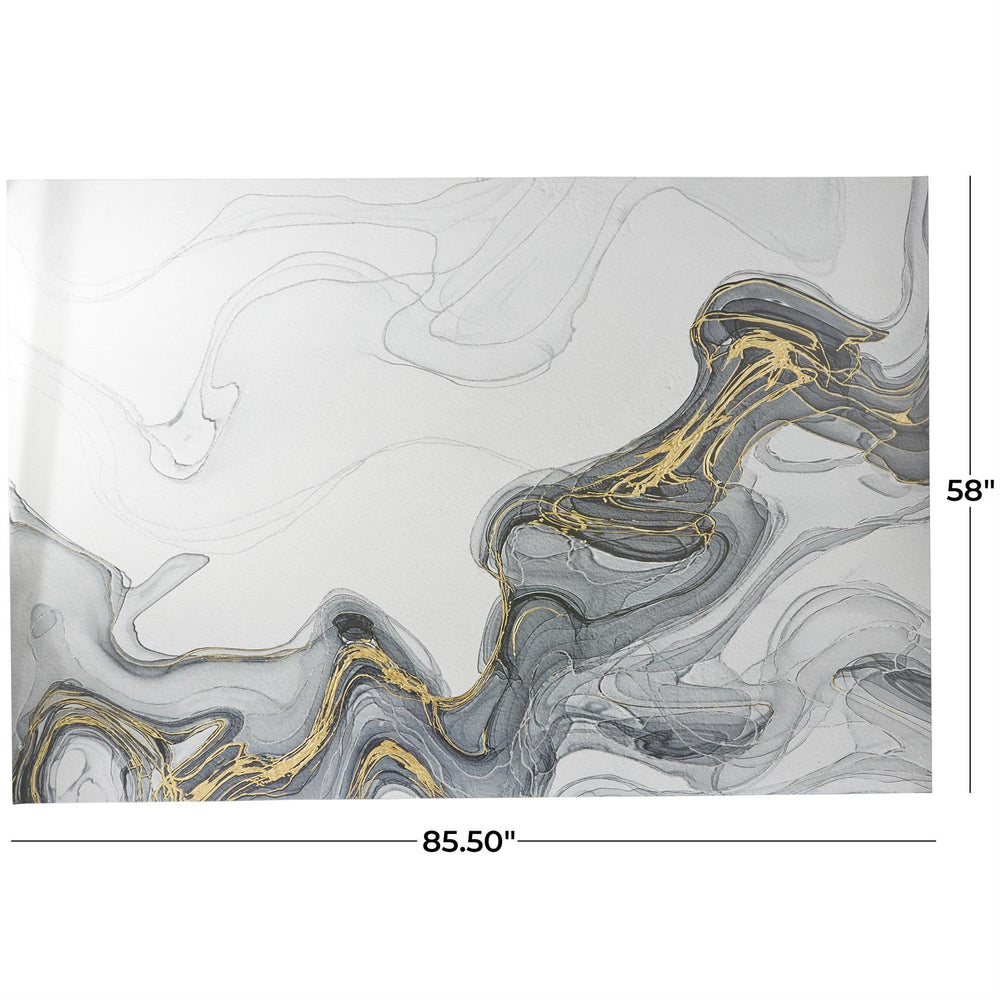 Gray Geode Waves Canvas Wall Art, 86