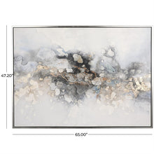 Framed Canvas Abstract Wall Art with Gold Foil Accent, 65