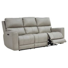 Venezia Cement Leather Power Reclining Sofa with zero gravity