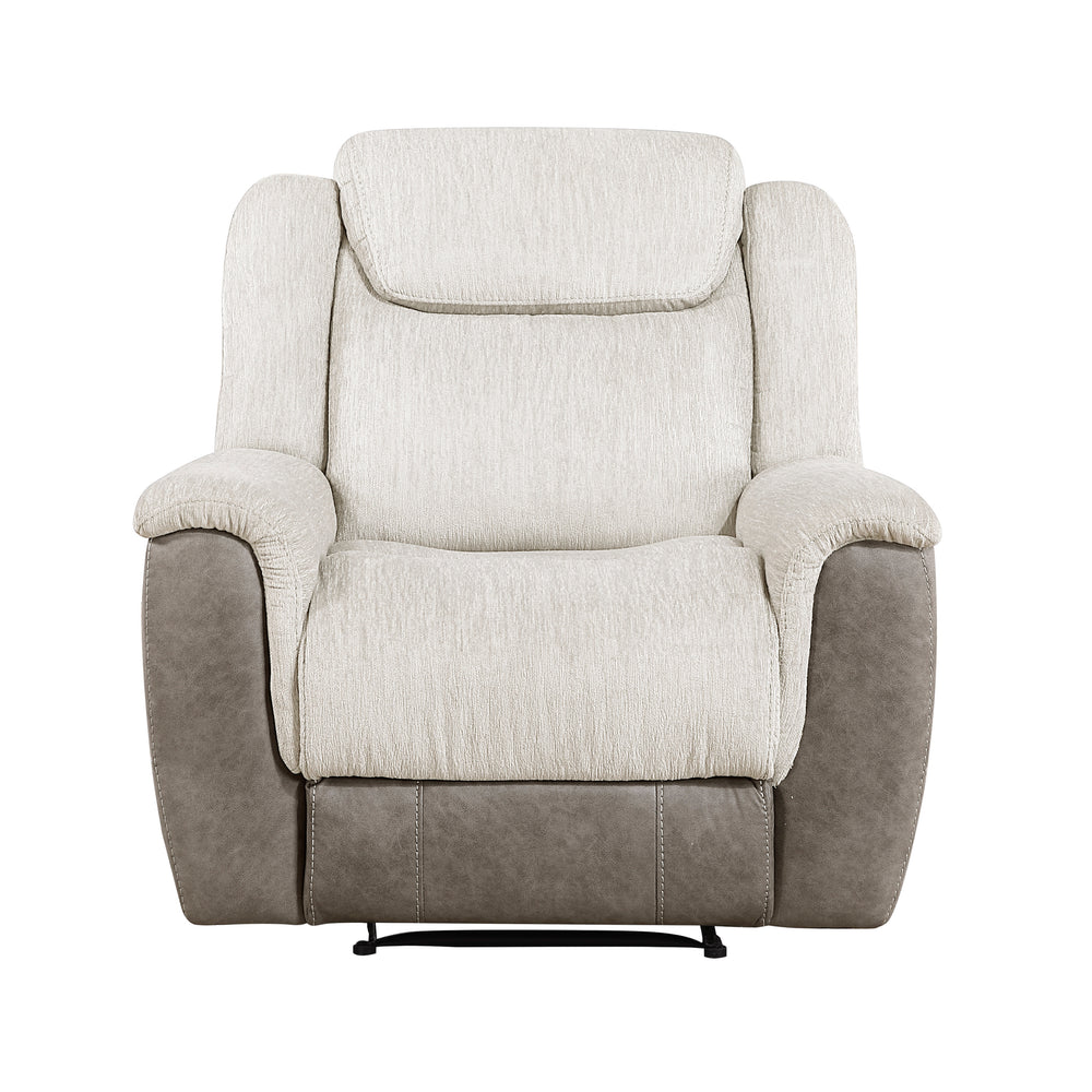 Beige recliner chair on a white background