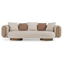 Raywood Multicolored Boucle Fabric and Ash Sofa