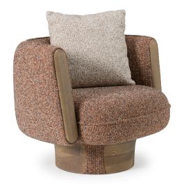 Raywood Multicolored Boucle Fabric and Ash Accent Chair