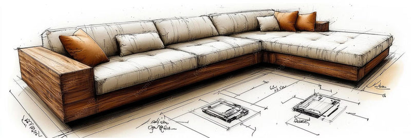 Custom sofa design sketch