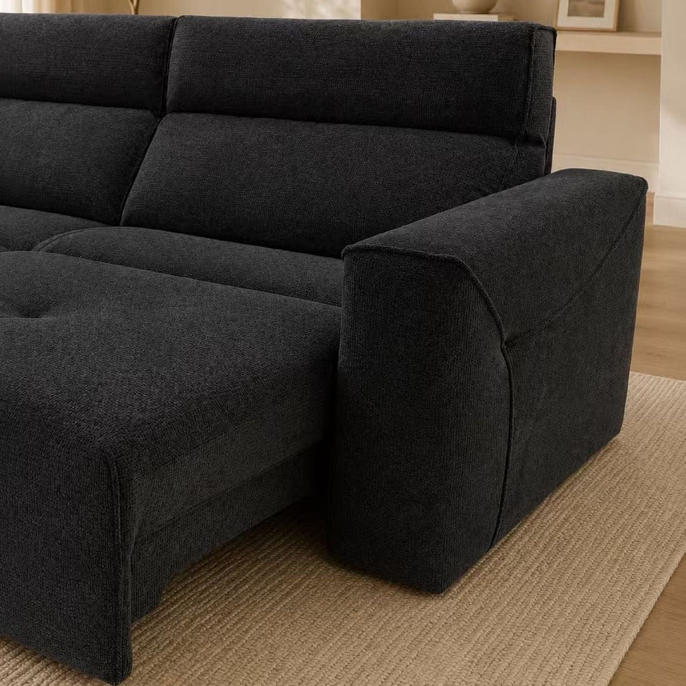 Halden Wall-Hugger Power Reclining Sofa in Black