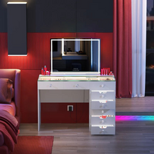 Em Vanity Desk - 8 Storage Drawers with Full Light