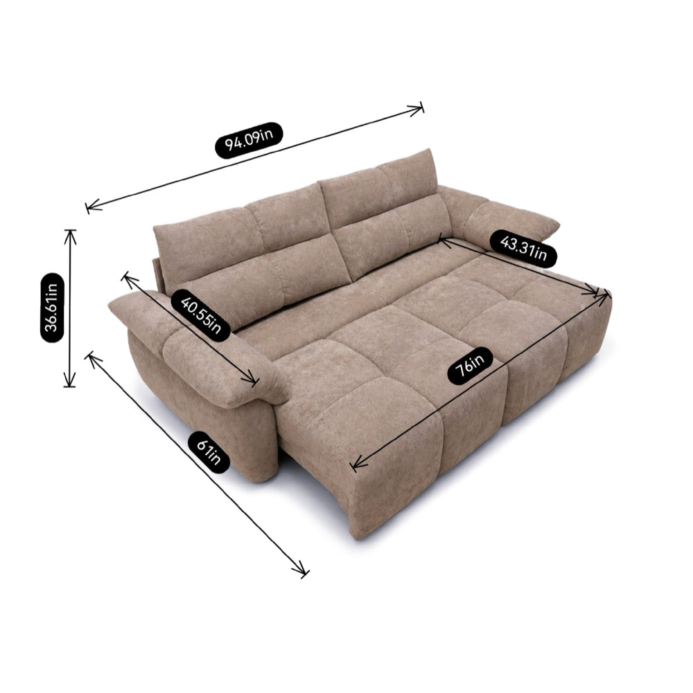 Haven Zero-Wall Power Reclining Sofa in Brown